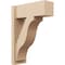 Ekena Millwork 8-in W x 20-in D x 28-in H Funston Block Rough Cedar Woodgrain TimberThane Outlooker, Primed Tan OUTUR080X20X28FST44RCPR - alternate 1